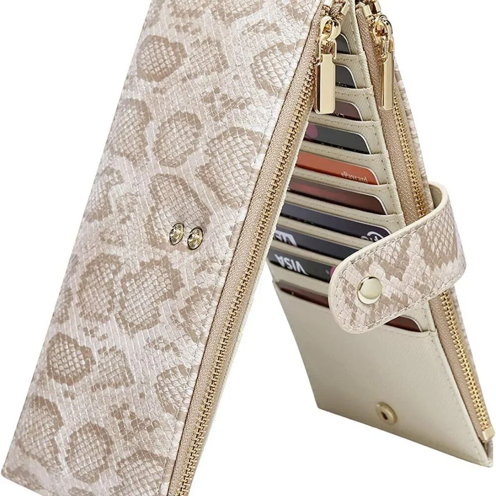 Women’s PU Vegan Leather Wallet RFID Blocking Large Capacity Organizer